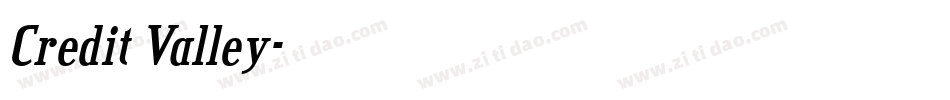 Credit Valley字体转换